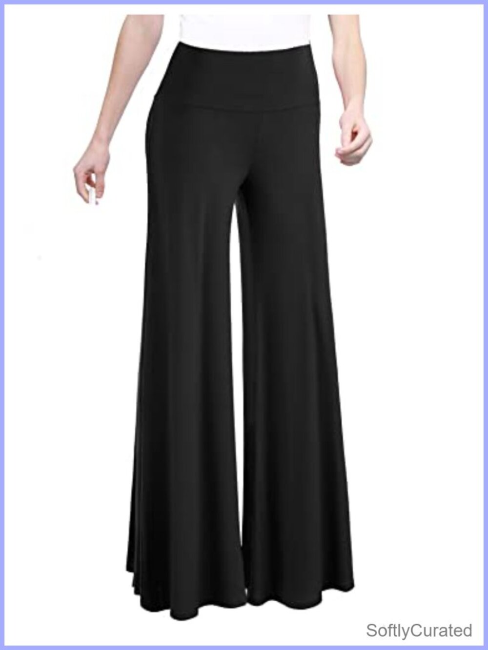 Wide Leg Palazzo Lounge Pants High Rise Pull On Flared Casual Yoga Beach